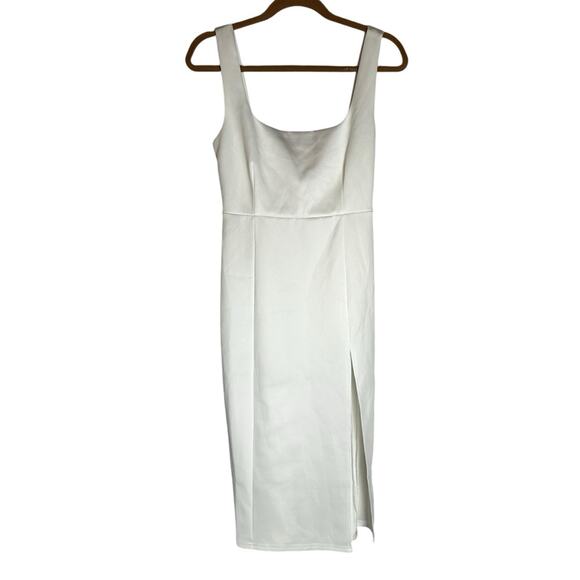 Showpo. Mini Love Dress White Sleeveless Square Neck Size 8 - Picture 1 of 7